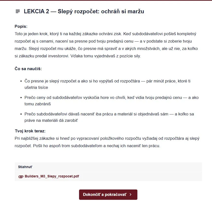 Lekcia 2 — Slepý rozpočet: ochráň si maržu