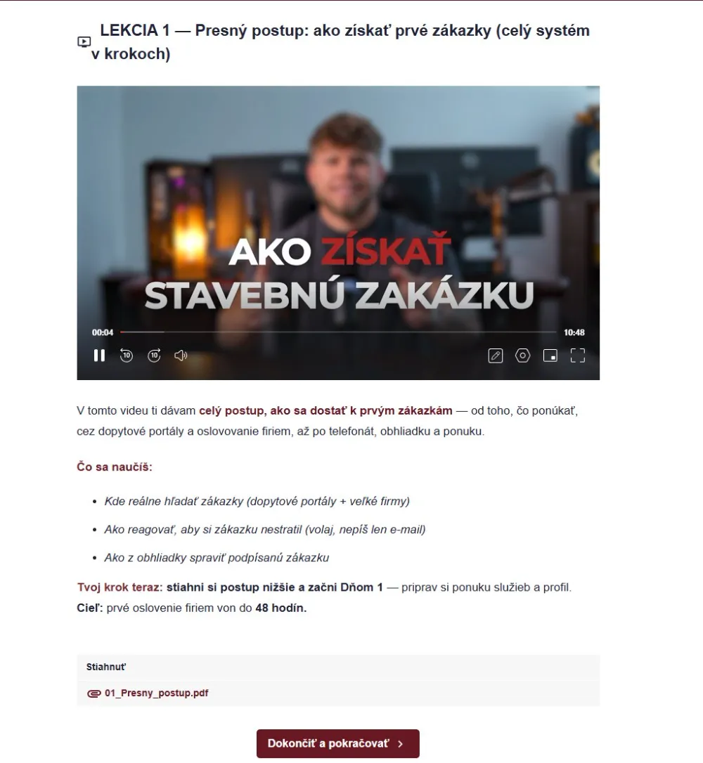 Lekcia 1 — Presný postup: ako získať prvé zákazky